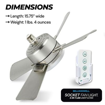 Image showing  Socket Fan Silver - Warm 3500K