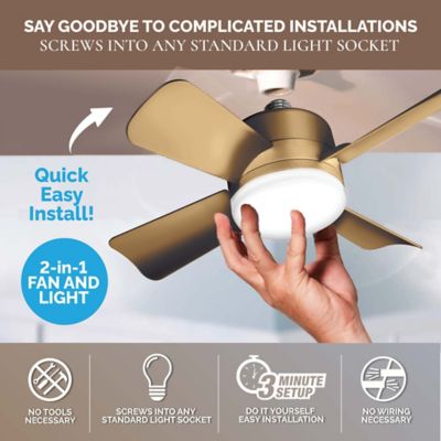 Image showing  Socket Fan Bronze - Warm 3500K