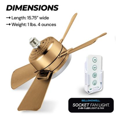 Image showing  Socket Fan Bronze - Warm 3500K