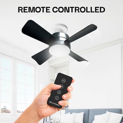 Image showing  15.7 in. Indoor Socket Fan, 1,000-Lumen Light, Black Warm