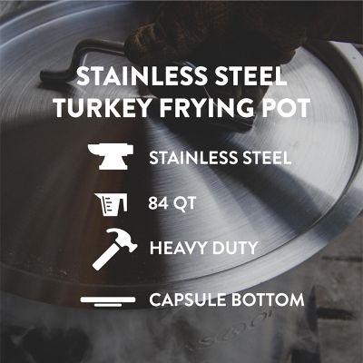 Image showing  84 qt. Stainless Steel Pot with Perforated Basket