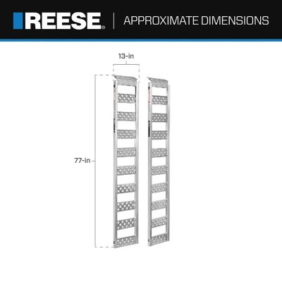 Image showing  Straight Loading Ramp, 12 in. x 77 in., 1,250 lbs. Capacity, Pair