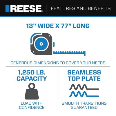 Image showing  Straight Loading Ramp, 12 in. x 77 in., 1,250 lbs. Capacity, Pair