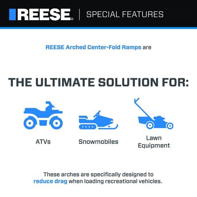 Image showing  Arched Center-fold Loading Ramp, 12 in. x 90 in., 1,500 lbs. Capacity, Pair