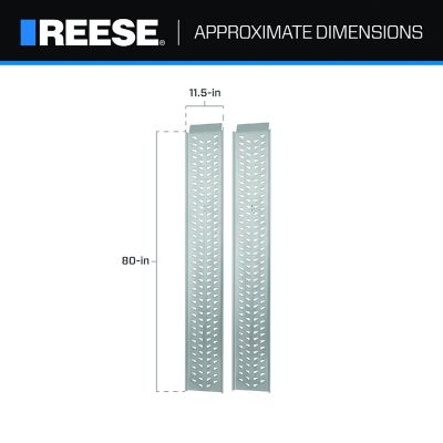 Image showing  2,000 lb. Capacity Heavy-Duty Straight Xtruded Loading Ramps, 11.5 in. x 80 in., 2-Pack