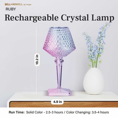 Image showing  RGB Portable Rechargeable Crystal Lamp