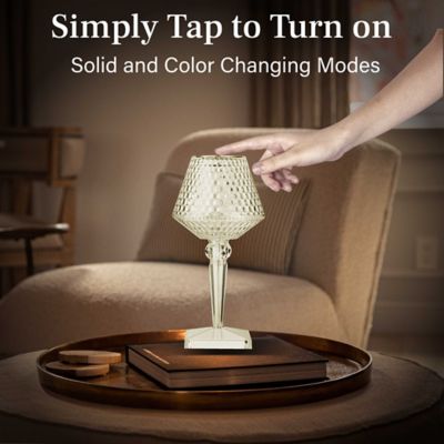 Image showing  RGB Portable Rechargeable Crystal Lamp