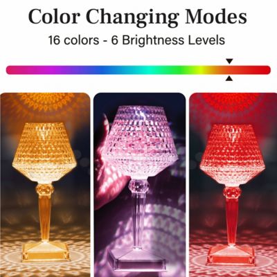 Image showing  RGB Portable Rechargeable Crystal Lamp