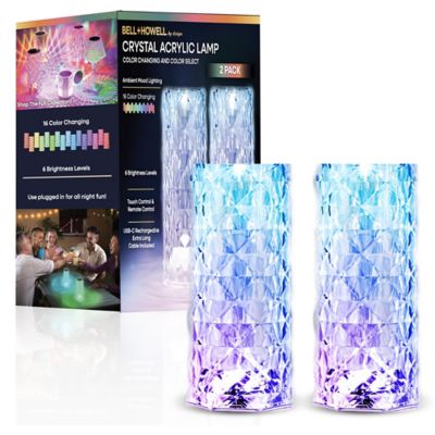 Bell & Howell RGB Portable Rechargeable Crystal Lamp S/2