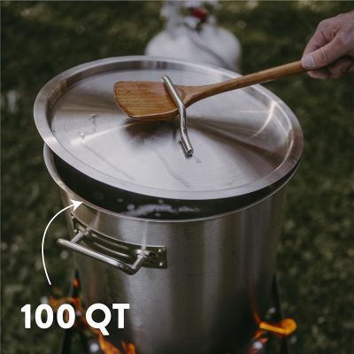 Image showing  100 qt. Stainless Steel Pot with Perforated Basket