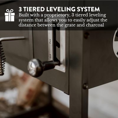 Image showing  Charcoal Cart Grill, 576 sq. in., Black