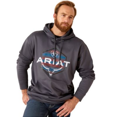 Ariat Men's Logo Tek Fleece Hoodie,10046247