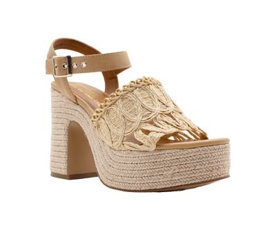 Sbicca Footwear Bisbee Raffia Heel Platform Sandal