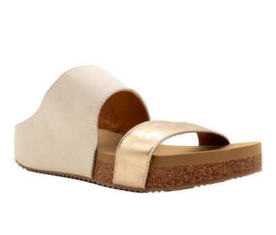 Volatile Women's Campfire Metallic Strap Slides, 8,Ivory at Tractor ...