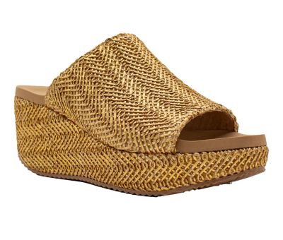 Volatile Canteen Metallic Raffia Slide