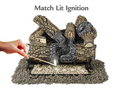 Image showing 5 th Pleasant Hearth 18 in. Arlington Ash Vented Gas Log Set 45,000 BTU's