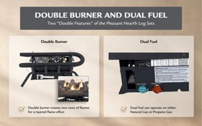 Image showing  18 in. Southern Oak Vent Free Gas Log Set 30,000 BTU's