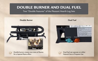 Image showing  30 in. Valley Oak Series Vent Free Gas Log Set 33,000 BTU's