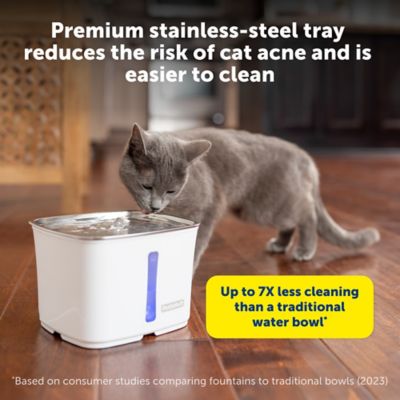 Image showing  Viva Pet Fountain, 64 oz., Stainless Steel Tray