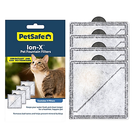 PetSafe ION-X Square Carbon Resin Fountain Filter, 4pk