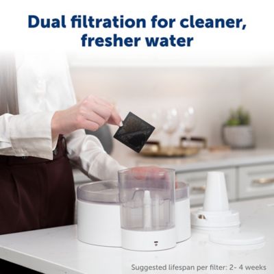 Image showing  Outlast Pumpless Plastic Pet Water Fountain, Water Filter Included PWW00-17957
