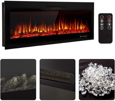 Grand Aspirations Electric Indoor Wall-Mounted Fireplace, 36 in.