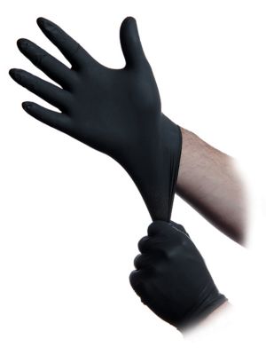 Image showing 0 th Black Lightning Exam Grade Nitrile Disposable Gloves, Powder-Free, Fully Textured, 6 Mil, 1,000 ct.