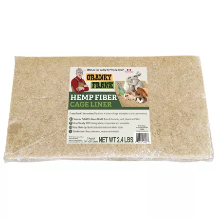 Cranky Frank Hemp Hemp Cage Liner 10 in x 20 in Pack of 7. Small Pet Litter Pans & Accessories