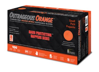 Image showing  Industrial Grade Nitrile Disposable Gloves, Powder-Free, Aggressive Raised Diamond Pattern, 8 Mil, 1,000 ct.