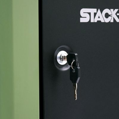 Image showing  Compact Welded-Steel Pistol/Ammo Cabinet, Hunter Green/Black