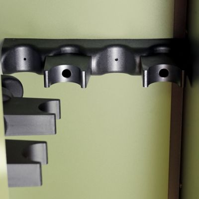 Image showing  18 Gun Key Lock Welded-Steel Security Gun Cabinet with Beveled Edge, Hunter Green and Black