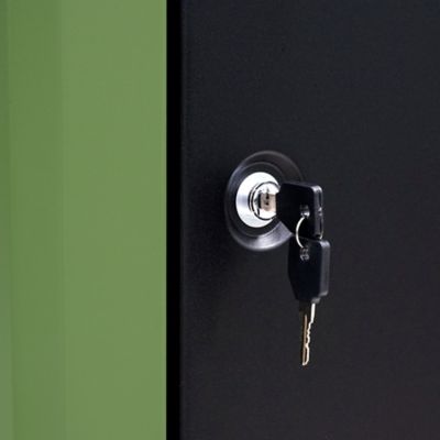 Image showing  18 Gun Key Lock Welded-Steel Security Gun Cabinet with Beveled Edge, Hunter Green and Black
