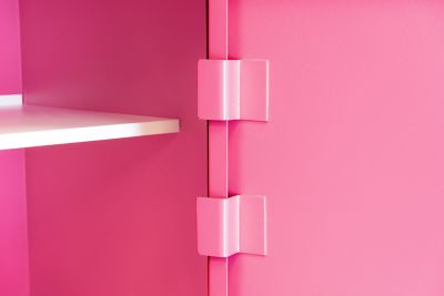 Image showing  Compact Welded-Steel Pistol/Ammo Cabinet, Pink