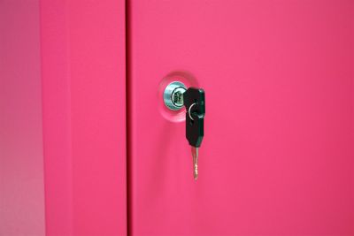 Image showing  Compact Welded-Steel Pistol/Ammo Cabinet, Pink