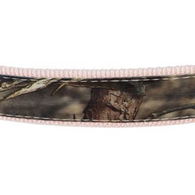 Image showing  Adjustable Ribbon Overlay Dog Collar - Pink