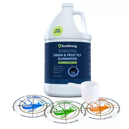 EcoStrong Drain and Fruit Fly Eliminator 1 gal 3 Fly Finder Stickers RV Waste Water & Sanitation