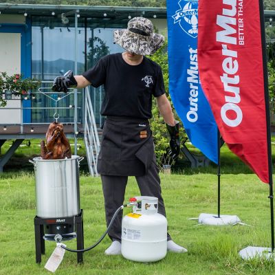 Image showing  Outdoor Propane 30 Qt. Turkey Fryer Set with Oil Bags and Burner