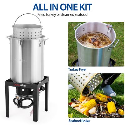 Image showing  Outdoor Propane 30 Qt. Turkey Fryer Set and Seafood Boiling Kit