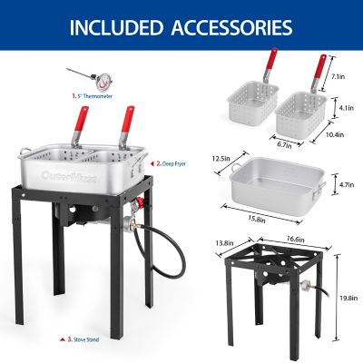 Image showing 5 th OuterMust 18 qt. Outdoor Propane Fish Fryer