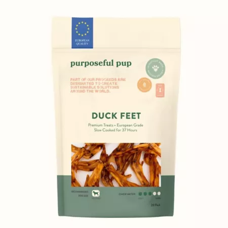 Purposeful Pup Duck Feet Bulk Pack of 20. Dog Bones Rawhide & Rawhide Alternative