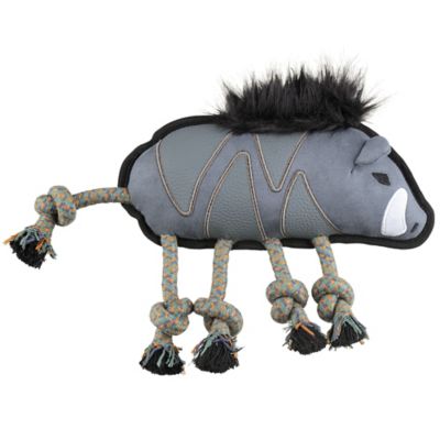 MuttNation Fueled by Miranda Lambert Wild Boar Plush Dog Toy with Rope Legs