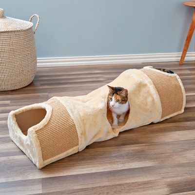 Two by Two Cameo Scratching Tunnel Cat Furniture, 42 in.