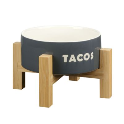 MuttNation Fueled by Miranda Lambert Tacos Elevated Pet Bowl with Stand