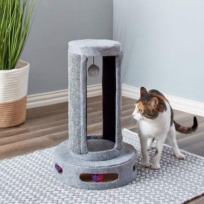 Two by Two Hazelnut Scratching Post Cat Furniture, 22 in.
