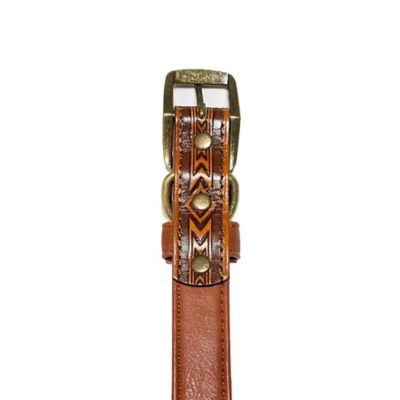 Image showing  Tooled Leather Dog Collar
