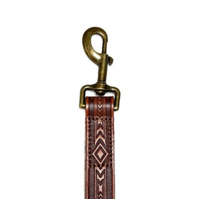 Image showing  Tooled Leather Dog Leash, 5 ft.
