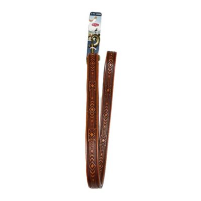 Image showing  Tooled Leather Dog Leash, 5 ft.