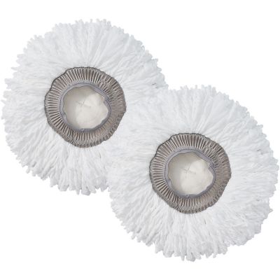 True & Tidy 2 pk. Round Mop Pad Replacement Set for SPRAY 360 Spray Mop Kit