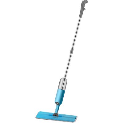 True & Tidy Spray Mop with 360 Degree Swivel Mop Head, Removable Water Tank, and 1 Microfiber Mop Pad, Blue