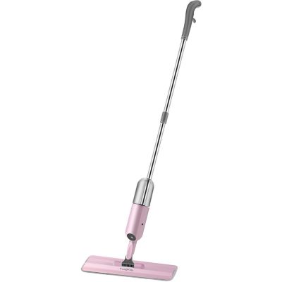 True & Tidy Spray Mop with 360 Degree Swivel Mop Head, Removable Water Tank, and 1 Microfiber Mop Pad, Pink